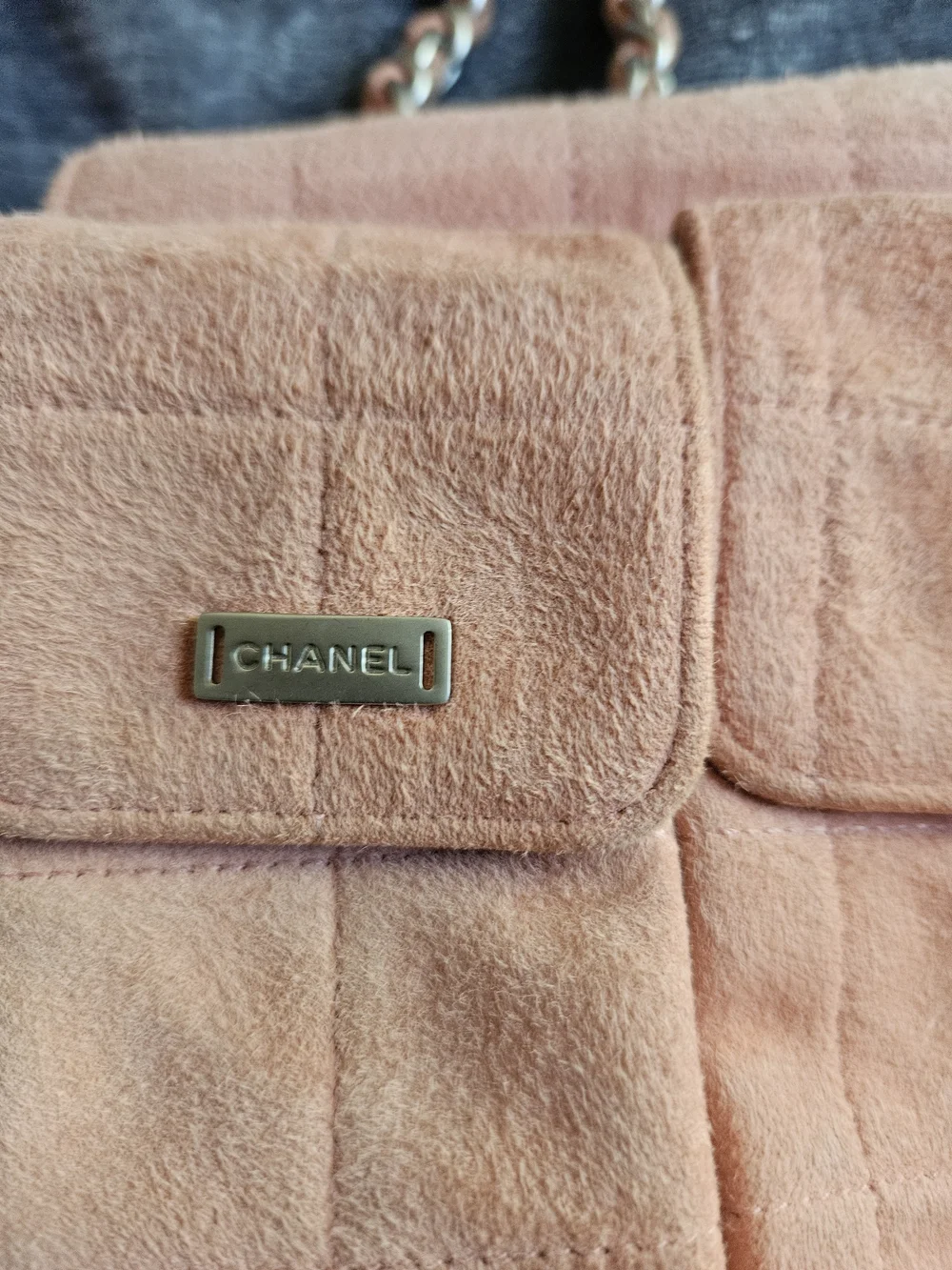 CHANEL 2.55 CHOCOLATE BAR FLAP- Pink Suede